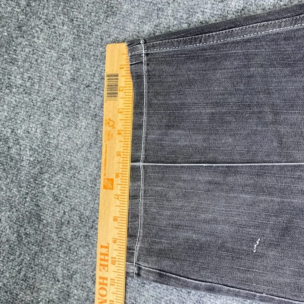 Southpole Mens Denim Jorts 36 Black Y2K Baggy Hip Hop Street Contrast Stitch - Picture 11 of 14
